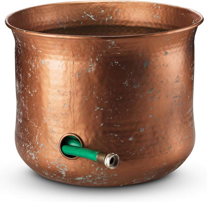 Garden Hose Pot Holder | Water Hose Container Pot For Outside or Indoor Use | Expandable Water Hose Hider Storage Organizer No Lid