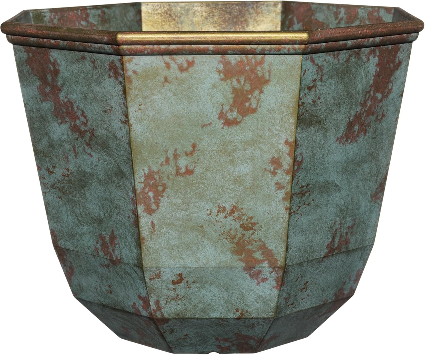 Classic Home and Garden by Growscape Shaina Planting Pots - Lightweight Indoor & Outdoor Plant Pots - UV-Resistant Resin Flower Pots - Pot Planters for Flowers & Herbs (15” Earth)