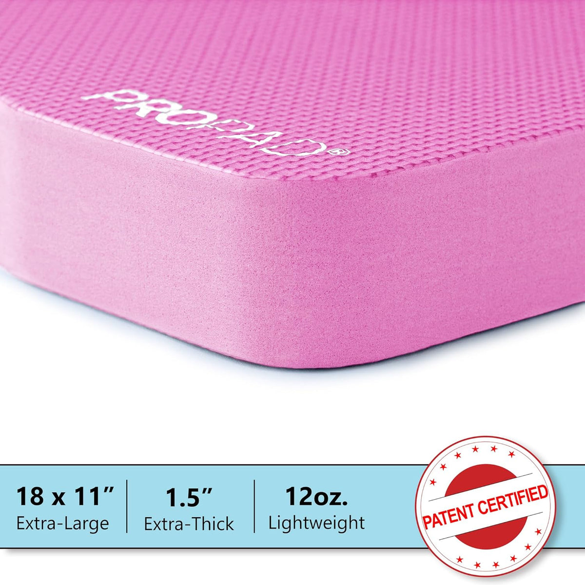Thick Kneeling Pad, Garden Kneeler for Gardening, Bath Kneeler for Baby Bath, Kneeling Mat for Exercise & Yoga, Knee Pad for Work, Floor Foam Pad, Extra Large (XL) 18 x 11 x 1.5 Inches, Black