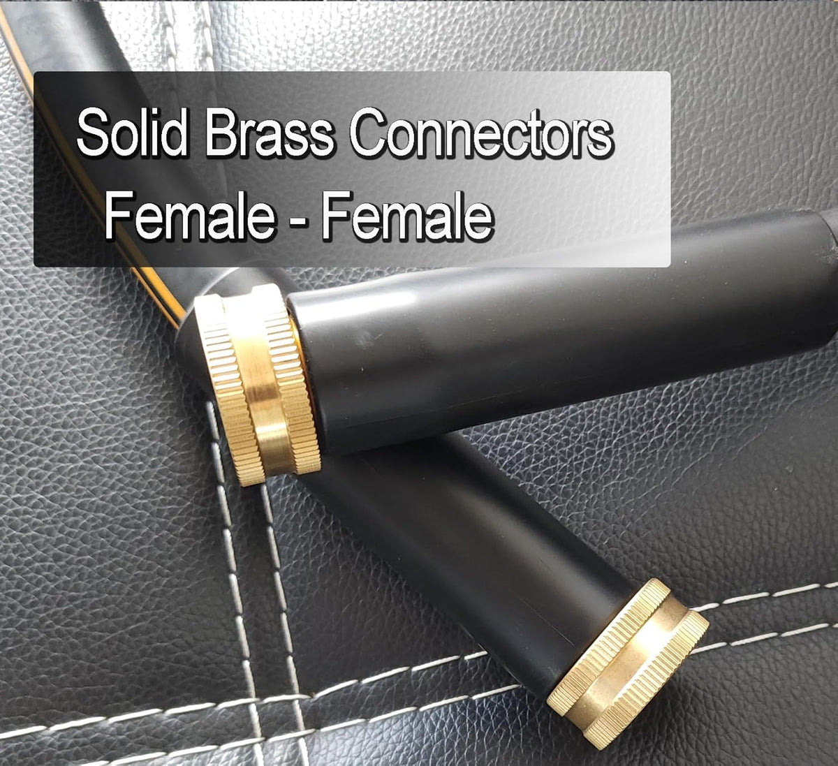 Atlantic Female to Female Heavy Duty Garden Hose 5/8 Inch x 2 ft Black Water Hose Short Connection Leader Hose 2 Foot - Colors B