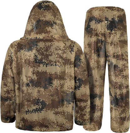 Mosquito Netting Suit Bug Net Mesh Clothing with Hood Outdoor Garden Hunting Camo Protection from Fly Insects Bugs