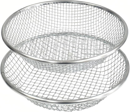 2PCS YUEBM Gardening Sand Soil Compost Sifter Perfect for 5 Gallon Bucket, 1/4 Inch Mesh, 1/8 Inch Mesh