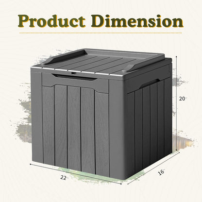 Devoko 100 Gallon Waterproof Large Resin Deck Box Indoor Outdoor Lockable Storage Container for Patio Furniture Cushions Garden Tools (100 Gallon, Black)