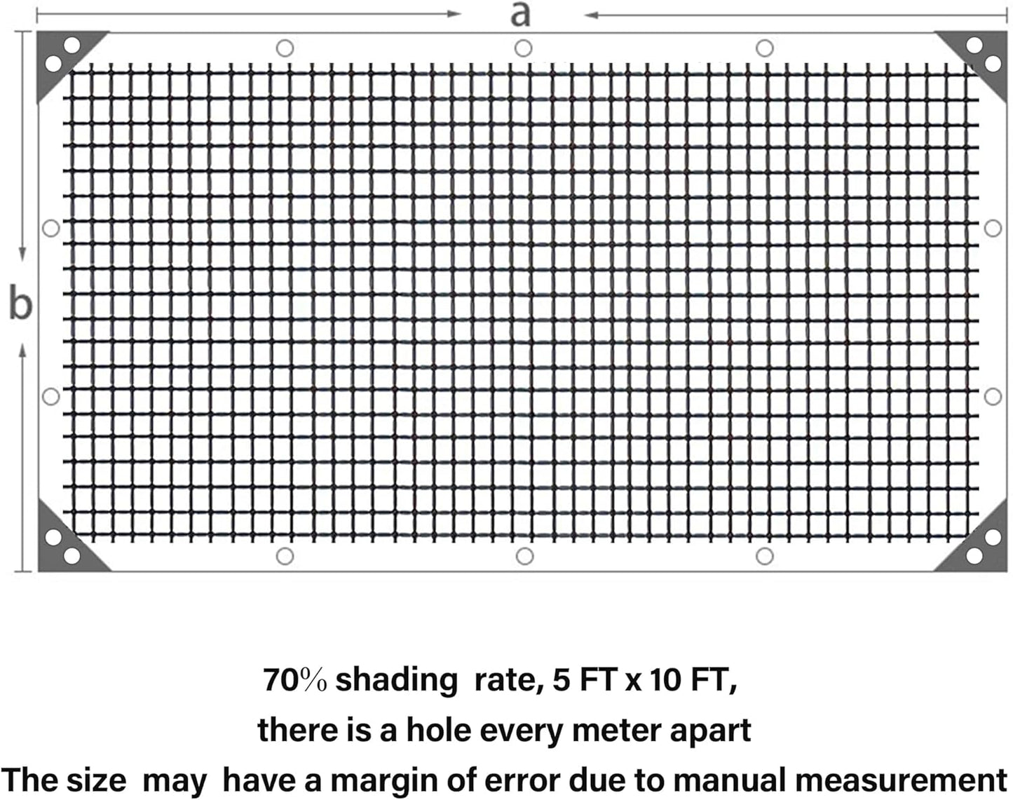winemana 70% Shade Cloth 10x20 FT - Durable UV Blocking Mesh Tarp for Garden, Patio, Greenhouse & Chicken Coop - Sun Shade Cover with Grommets for Plants, Dog Kennel, Outdoor Use