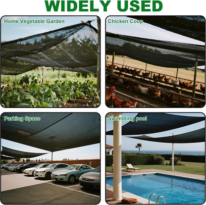 winemana 70% Shade Cloth 10x20 FT - Durable UV Blocking Mesh Tarp for Garden, Patio, Greenhouse & Chicken Coop - Sun Shade Cover with Grommets for Plants, Dog Kennel, Outdoor Use