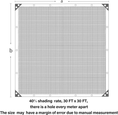 winemana 70% Shade Cloth 10x20 FT - Durable UV Blocking Mesh Tarp for Garden, Patio, Greenhouse & Chicken Coop - Sun Shade Cover with Grommets for Plants, Dog Kennel, Outdoor Use