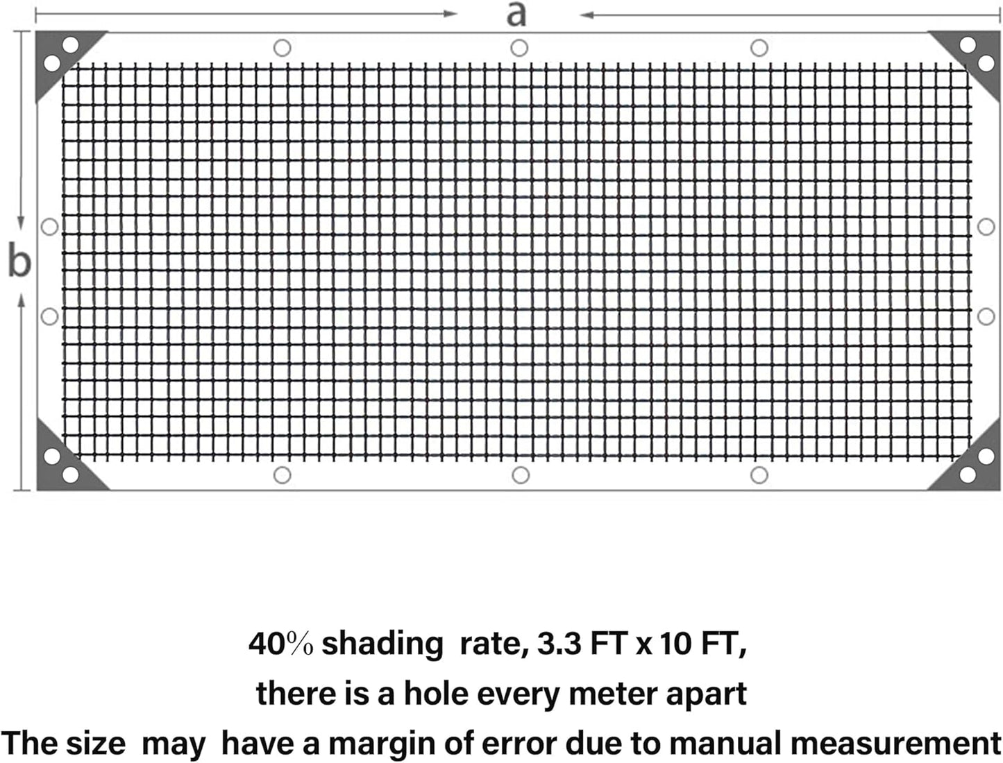 winemana 70% Shade Cloth 10x20 FT - Durable UV Blocking Mesh Tarp for Garden, Patio, Greenhouse & Chicken Coop - Sun Shade Cover with Grommets for Plants, Dog Kennel, Outdoor Use