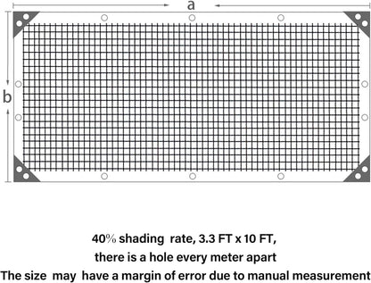winemana 70% Shade Cloth 10x20 FT - Durable UV Blocking Mesh Tarp for Garden, Patio, Greenhouse & Chicken Coop - Sun Shade Cover with Grommets for Plants, Dog Kennel, Outdoor Use