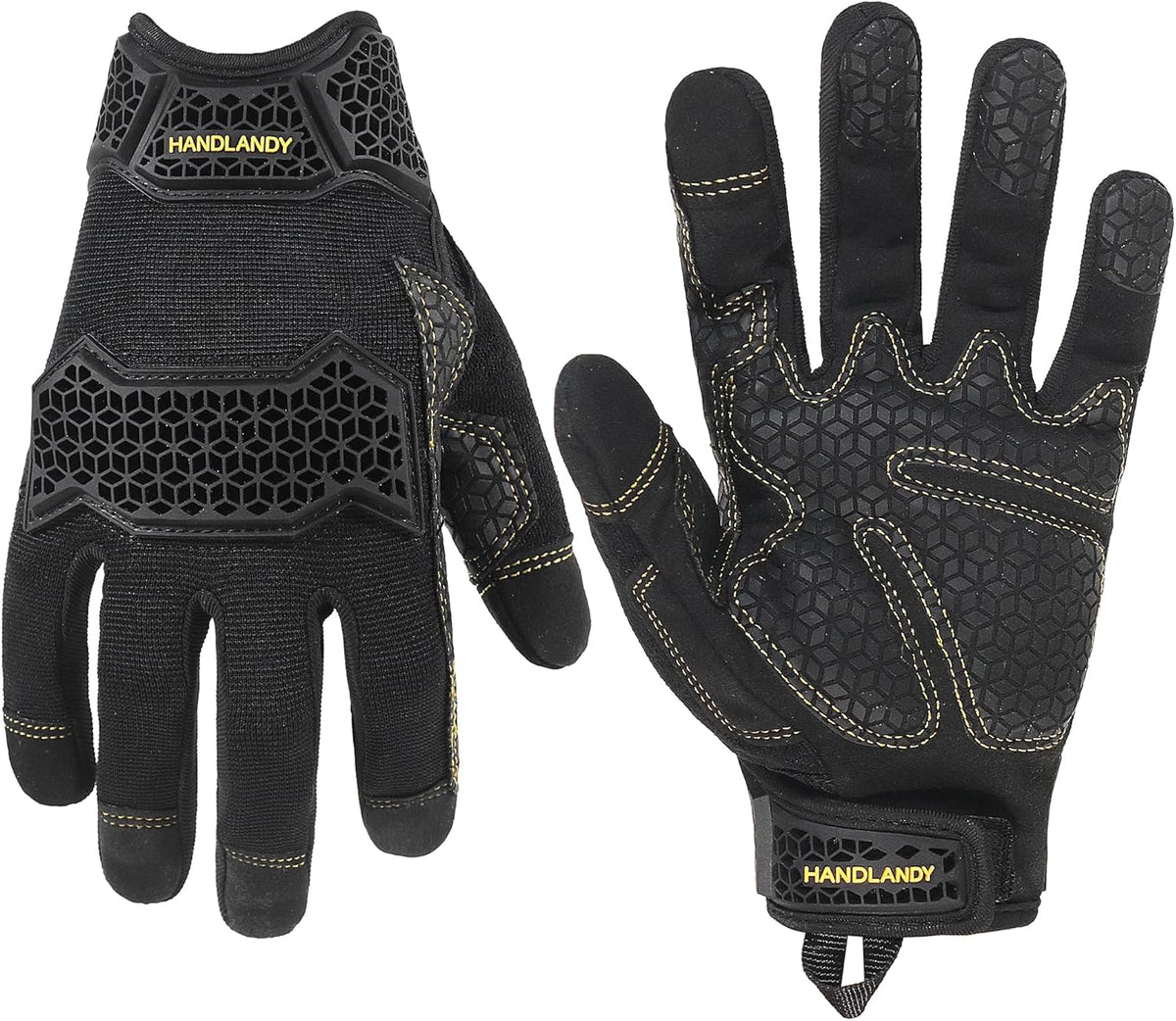 Work Gloves for Men & Women, Utility Mechanic Working Gloves Touch Screen, Flexible Gardening Gloves for Yard