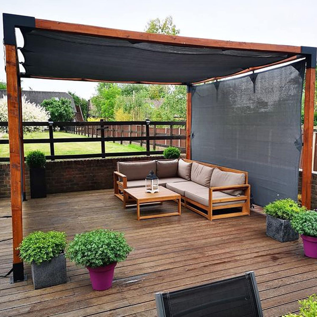 winemana 70% Shade Cloth 10x20 FT - Durable UV Blocking Mesh Tarp for Garden, Patio, Greenhouse & Chicken Coop - Sun Shade Cover with Grommets for Plants, Dog Kennel, Outdoor Use
