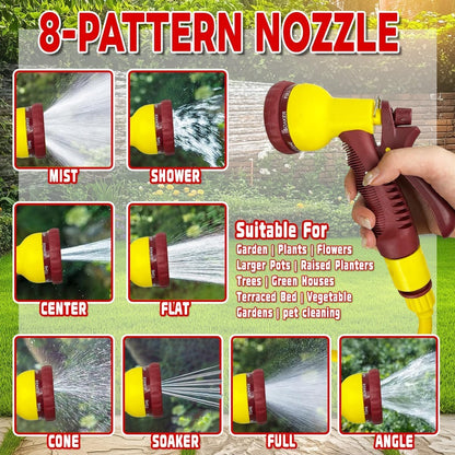 Hose Reels for Outside,45+6.5FT Portable Retractable Hose Reel,Retractable Garden Hose Reel with Spray Nozzle,Portable Hose Reel for Plant Watering Pet Cleaning Yard Cleaning and Car Washing