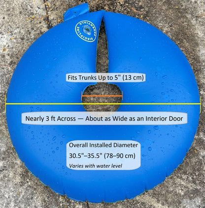 Slow Release Ring-Style Tree Watering Bag - 15 Gallon Watering Ring for Trees, Discipline Essentials (2 Pack, Blue/Yellow)