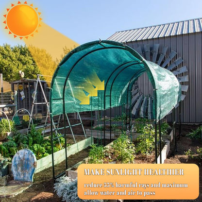 Cool Area 55% 6.5x10ft Sunblock Shade Cloth Cover Mesh UV Resistant Net for Garden Flower Plant Greenhouse, Black