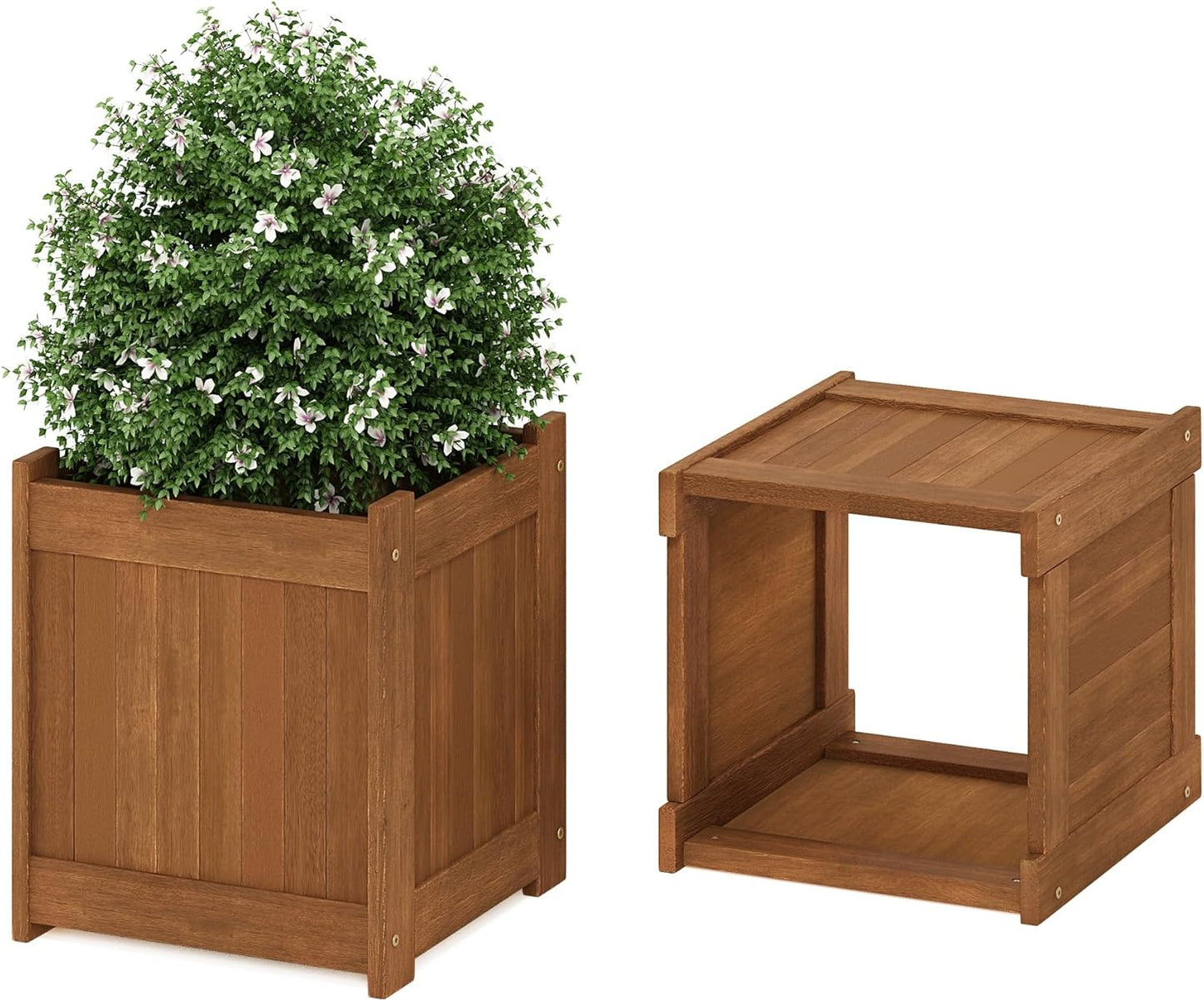 Furinno FG17478 Tioman Outdoor Patio Furniture Hardwood Potting Bench, Natural