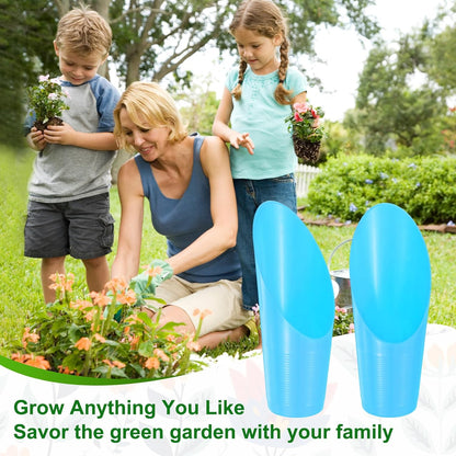 M METERXITY 18-Pack Bonsai Soil Scoops, Plastic Garden Soil Scoops Bucket Shovel Potting Scoopers for Transplanting/Flower Planting/Plant Succulent, Colorful Small Gardening Tools [Multicolor]