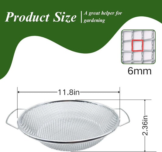 3PCS Soil Sifter for Gardening, Rock Sifter for 5gallon Bucket, Dirt Sifter Compost Sifter, Sifter for Gravel Sawdust Vermicompost, 3mm, 6mm,8mm, Soil Sifter with Handle