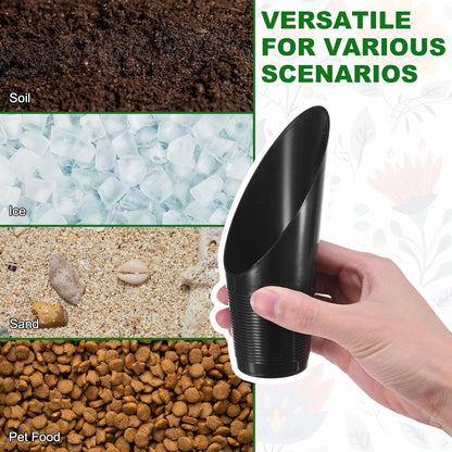 M METERXITY 18-Pack Bonsai Soil Scoops, Plastic Garden Soil Scoops Bucket Shovel Potting Scoopers for Transplanting/Flower Planting/Plant Succulent, Colorful Small Gardening Tools [Multicolor]