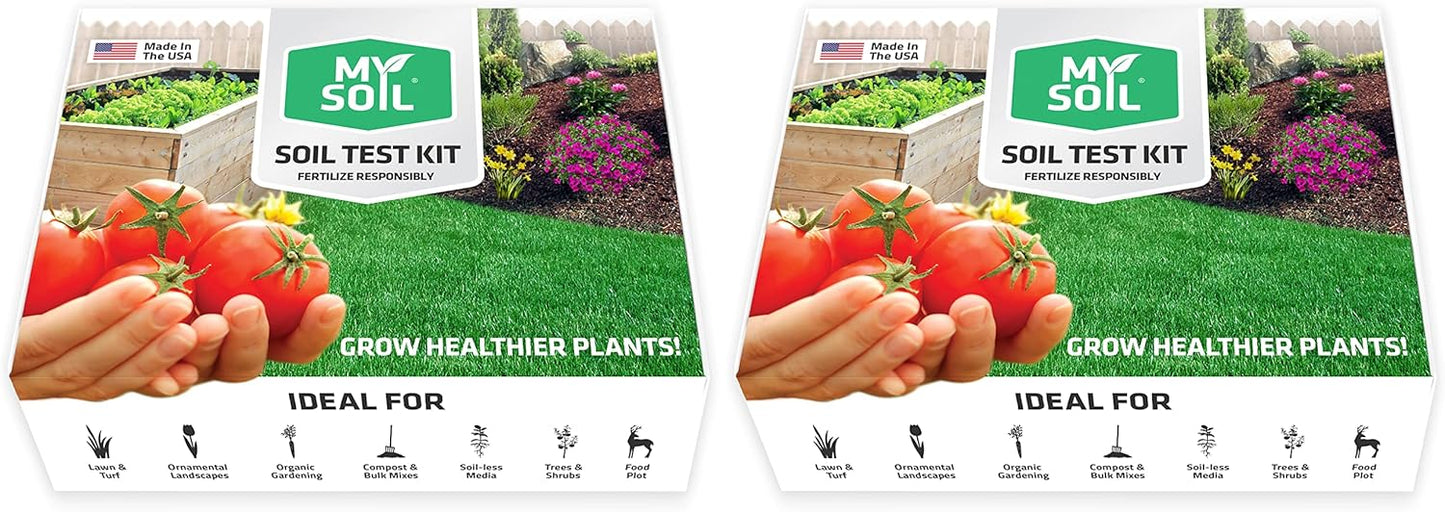 MySoil Soil Test Kit, Unlock Your Lawn & Garden Potential, Complete & Accurate Nutrient and pH Analysis with Recommendations Tailored to Your Soil and Plant Needs