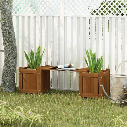 Furinno FG17478 Tioman Outdoor Patio Furniture Hardwood Potting Bench, Natural