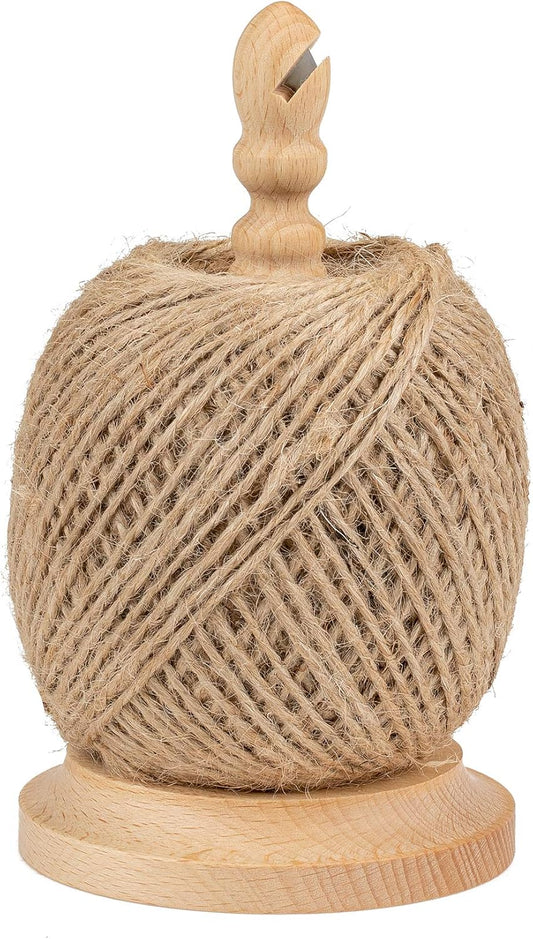 Jute Twine 2 mm on Beech Dispenser, Integrated Wire Cutter