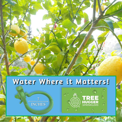 Tree Watering System - 360° Outward Spray Tree Watering Ring - Sprinkler Ring for Trees & Shrubs - Reaches The Nutrition Zone for Tree Root Watering (7 Inch)