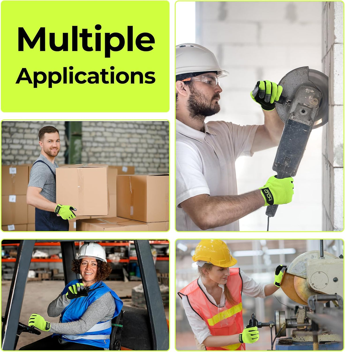 Work Gloves for Men & Women, Utility Mechanic Working Gloves Touch Screen, Flexible Gardening Gloves for Yard