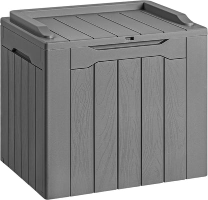 30 Gallon Resin Deck Box Waterproof Outdoor Storage Box for Patio Furniture Pool Accessories Indoor Storage for Cushion Garden Tools (30 Gallon, Black)