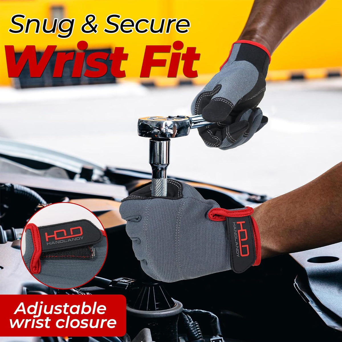Work Gloves for Men & Women, Utility Mechanic Working Gloves Touch Screen, Flexible Gardening Gloves for Yard