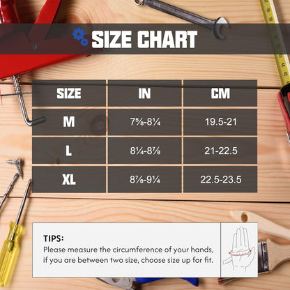Work Gloves for Men & Women, Utility Mechanic Working Gloves Touch Screen, Flexible Gardening Gloves for Yard