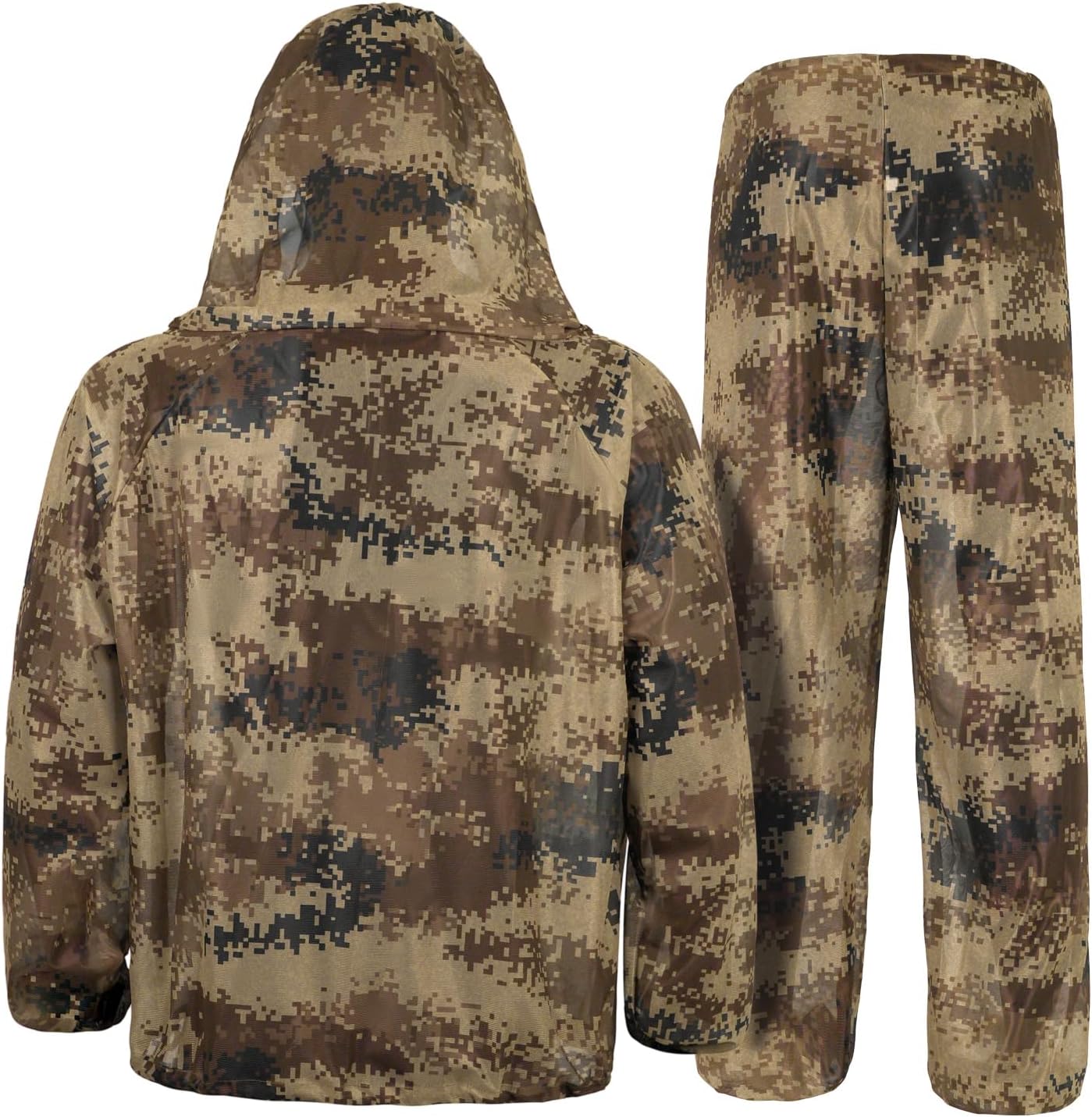 Mosquito Netting Suit Bug Net Mesh Clothing with Hood Outdoor Garden Hunting Camo Protection from Fly Insects Bugs