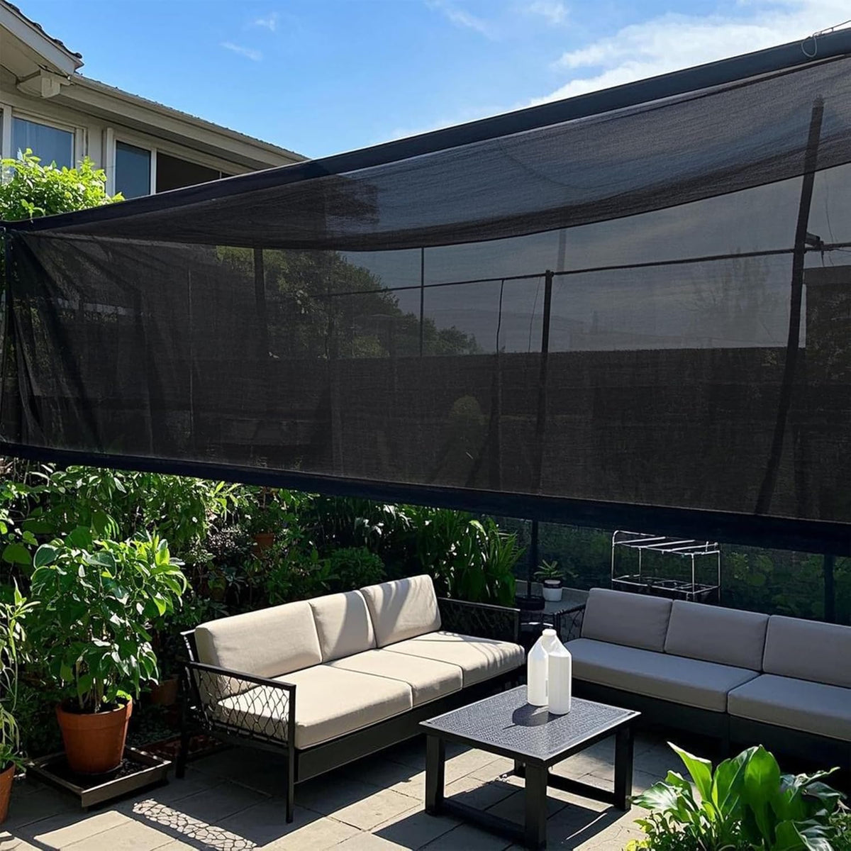 winemana 70% Shade Cloth 10x20 FT - Durable UV Blocking Mesh Tarp for Garden, Patio, Greenhouse & Chicken Coop - Sun Shade Cover with Grommets for Plants, Dog Kennel, Outdoor Use