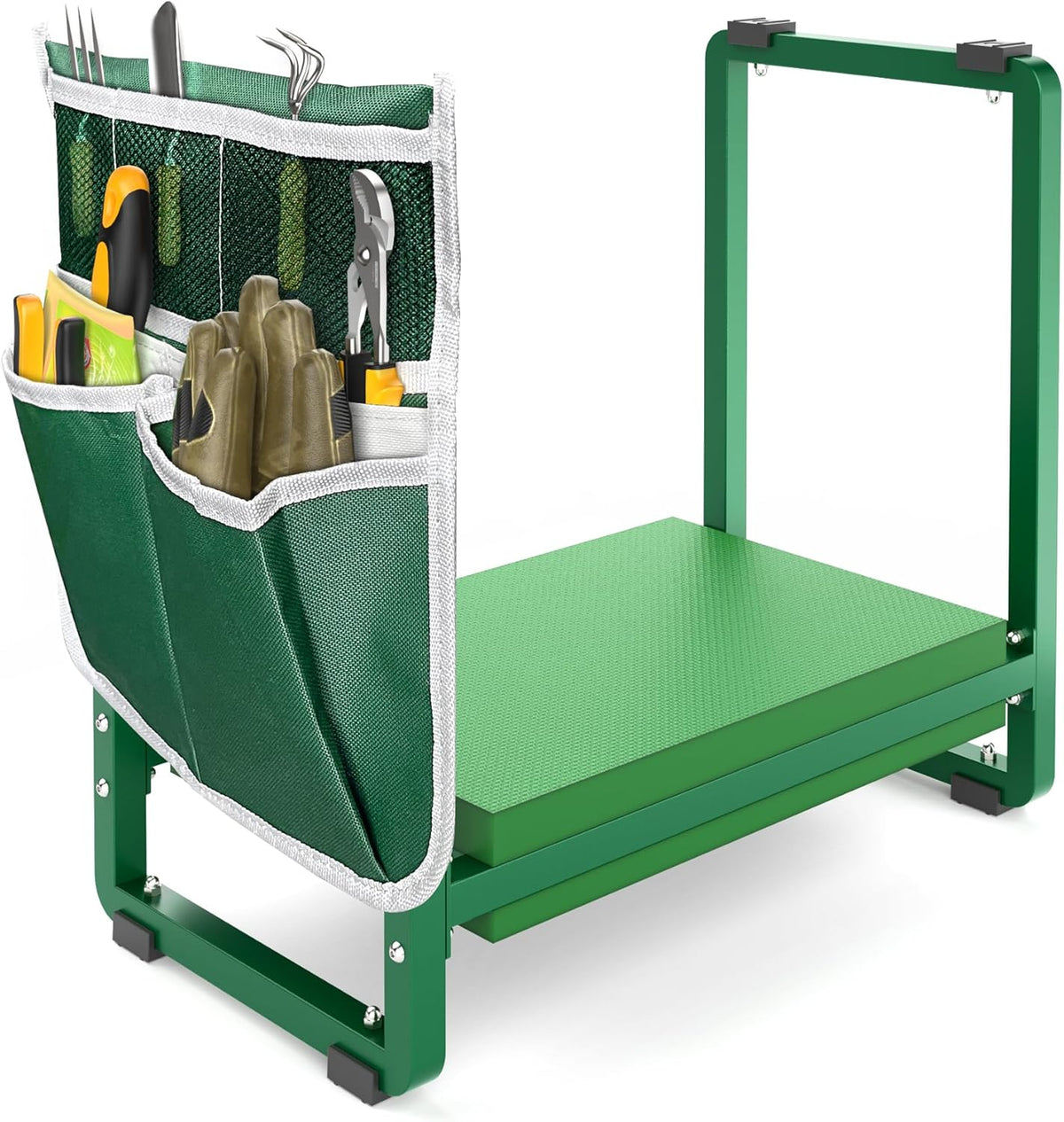 FLINTER Wider Garden Kneeler and Seat, Heavy Duty Thick Gardening Bench for Kneeling and Seat - Garden Kneelers for Seniors, Gardening Stools for Women, Grandparents, Gardeners, Black