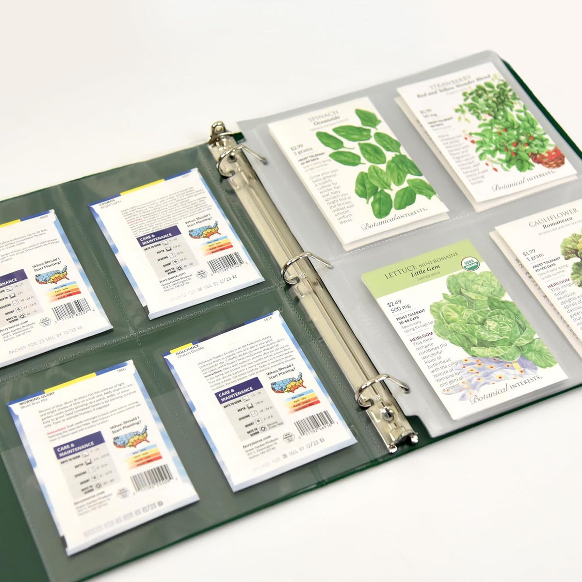 Samsill 50 Pack Heavy Weight 4 Pocket Garden Seeds Storage Clear Sheet Protectors, Seed Organizer, Each Pocket Measures 3.5" x 5.25", Fits in Standard 3 Ring Binder