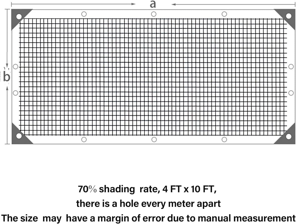 winemana 70% Shade Cloth 10x20 FT - Durable UV Blocking Mesh Tarp for Garden, Patio, Greenhouse & Chicken Coop - Sun Shade Cover with Grommets for Plants, Dog Kennel, Outdoor Use