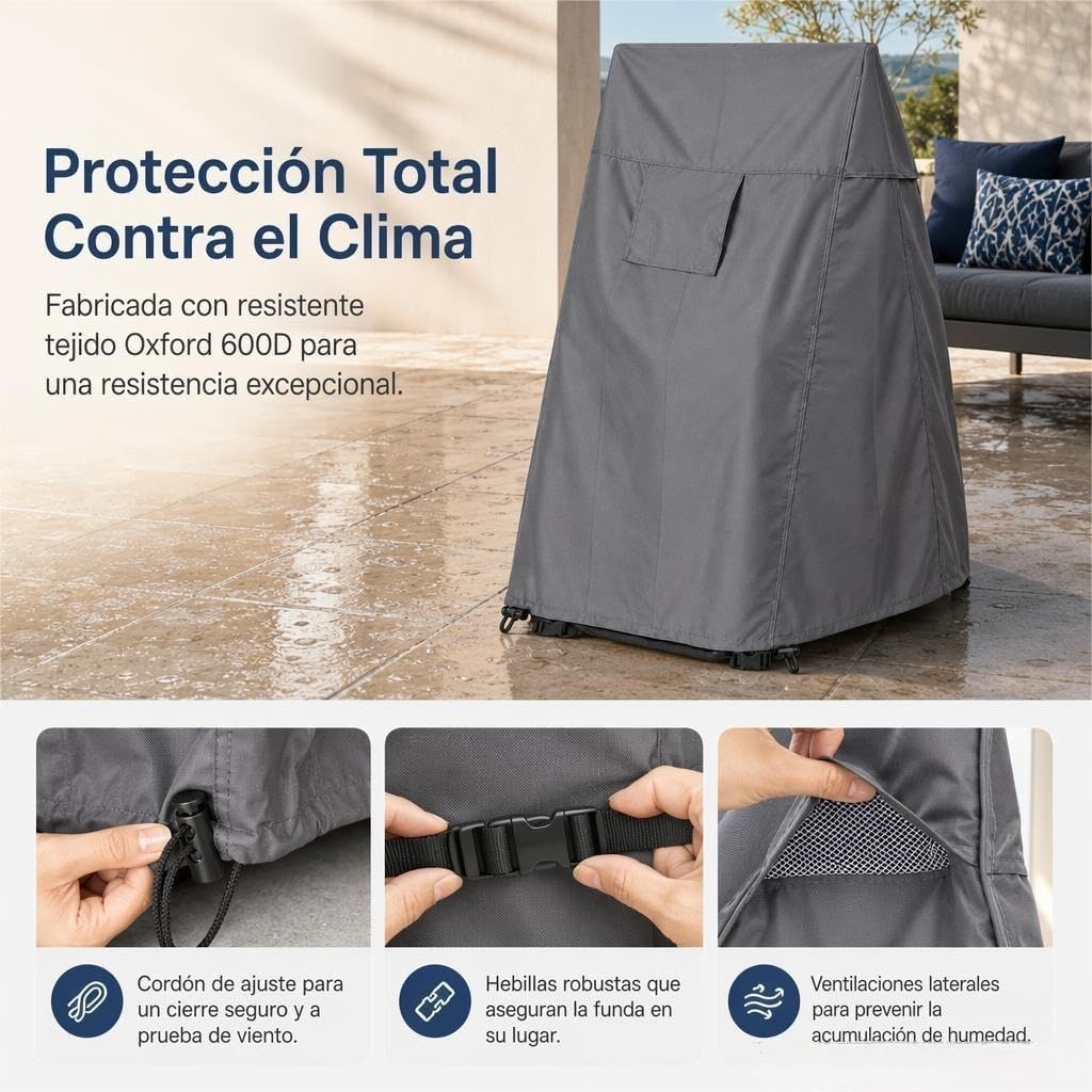 Hose Reel Cart Cover 420D Buckle Vent Handles Fit