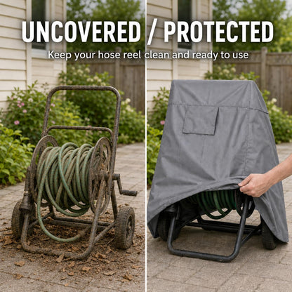 Hose Reel Cart Cover 420D Buckle Vent Handles Fit