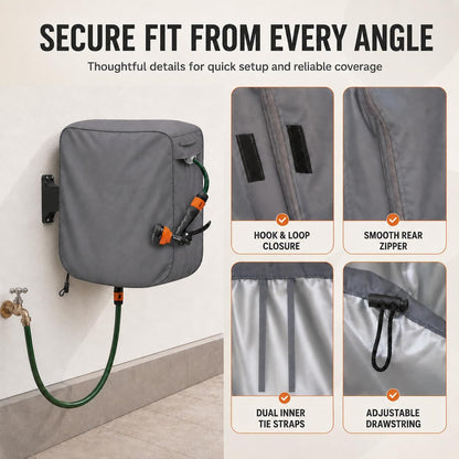 Hose Reel Cart Cover 420D Buckle Vent Handles Fit