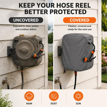 Hose Reel Cart Cover 420D Buckle Vent Handles Fit
