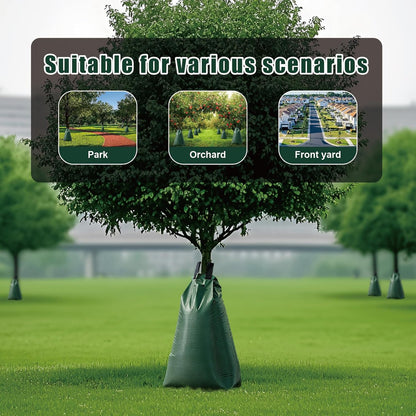 20 Gallon Tree Water Bags, Slow Release Watering Bag System - Gator Style Ring for New Trees,Treegator Bags for Drip Irrigation, Fruit Protection, Tree Storage (3 Pack)