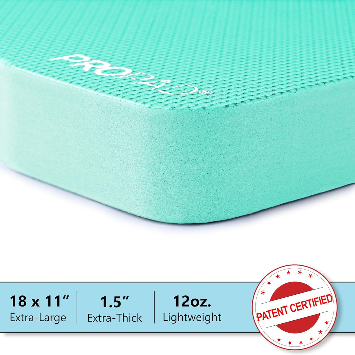 Thick Kneeling Pad, Garden Kneeler for Gardening, Bath Kneeler for Baby Bath, Kneeling Mat for Exercise & Yoga, Knee Pad for Work, Floor Foam Pad, Extra Large (XL) 18 x 11 x 1.5 Inches, Black