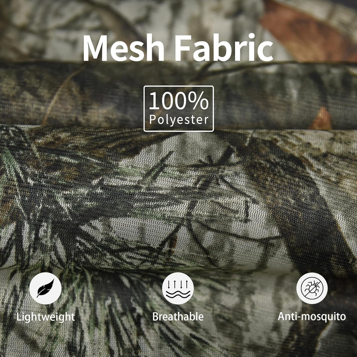 Mosquito Netting Suit Bug Net Mesh Clothing with Hood Outdoor Garden Hunting Camo Protection from Fly Insects Bugs
