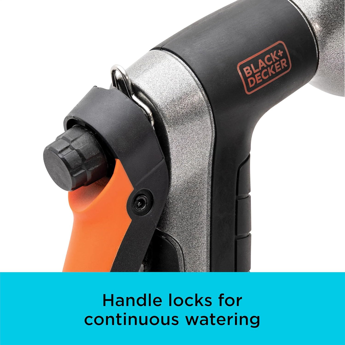 Black + Decker® Dial 7 Pattern Rear Trigger Garden Hose Nozzle – Durable, Versatile, Comfortable Grip Watering BD59577