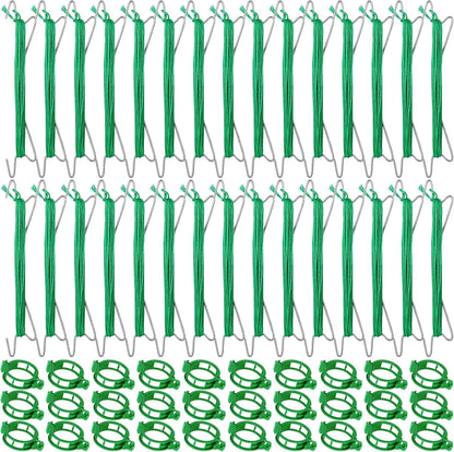 30Pcs Tomato Hooks with String, Tomato Support Hooks, Tomato Holder Hooks & Plant Support Clips with 33.3ft Twine to Prevent Tomatoes from Pinching or Falling Off