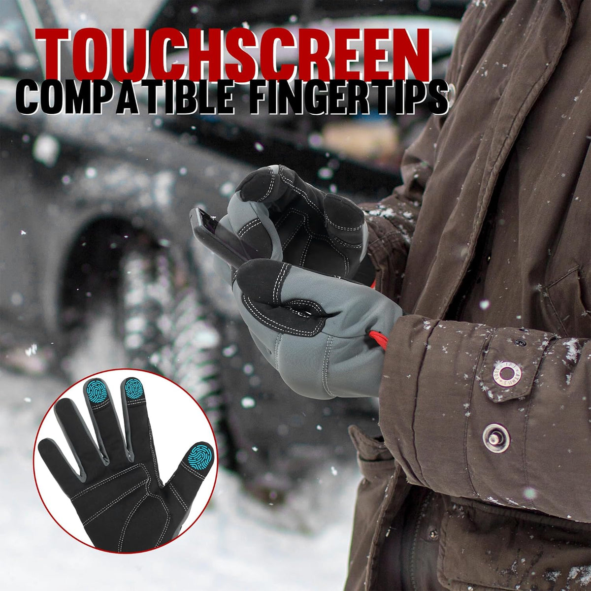 Work Gloves for Men & Women, Utility Mechanic Working Gloves Touch Screen, Flexible Gardening Gloves for Yard