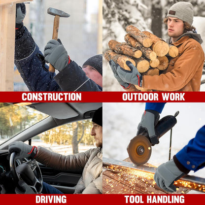 Work Gloves for Men & Women, Utility Mechanic Working Gloves Touch Screen, Flexible Gardening Gloves for Yard