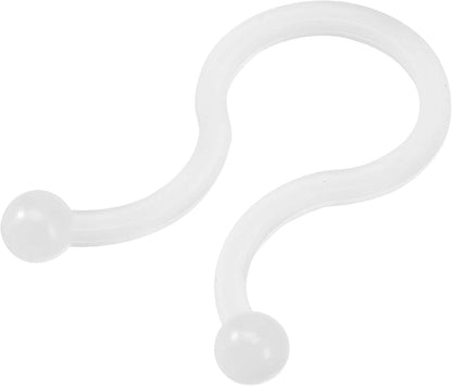 Nylon Reusable Twist Tie Cable Clips White 10mm x 30pcs, 14mm x 20pcs