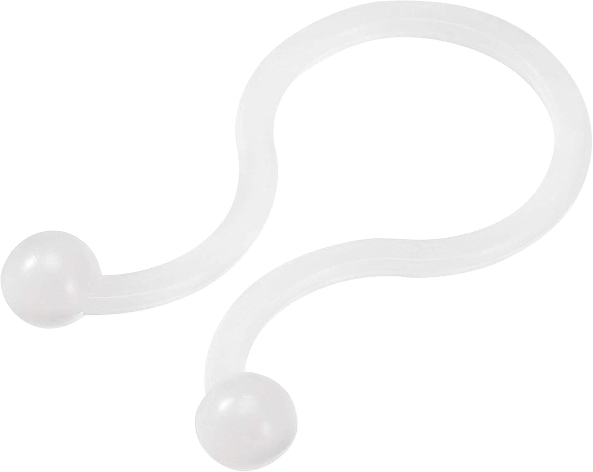 Nylon Reusable Twist Tie Cable Clips White 10mm x 30pcs, 14mm x 20pcs