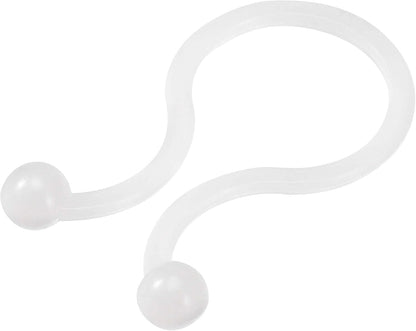 Nylon Reusable Twist Tie Cable Clips White 10mm x 30pcs, 14mm x 20pcs