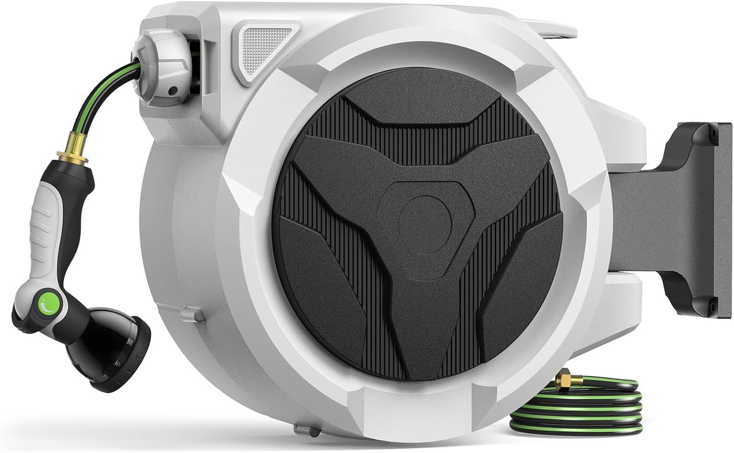 100 FT x 1/2 Inch Retractable Garden Hose Reel for Garden Watering