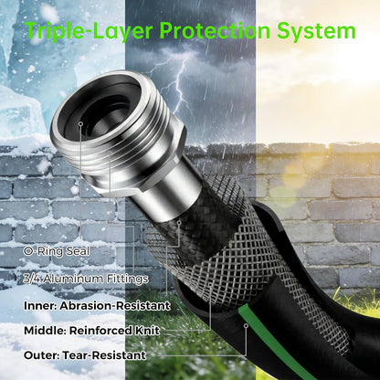 100 FT x 1/2 Inch Retractable Garden Hose Reel for Garden Watering